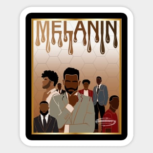 Dripping Melanin (Men) Sticker